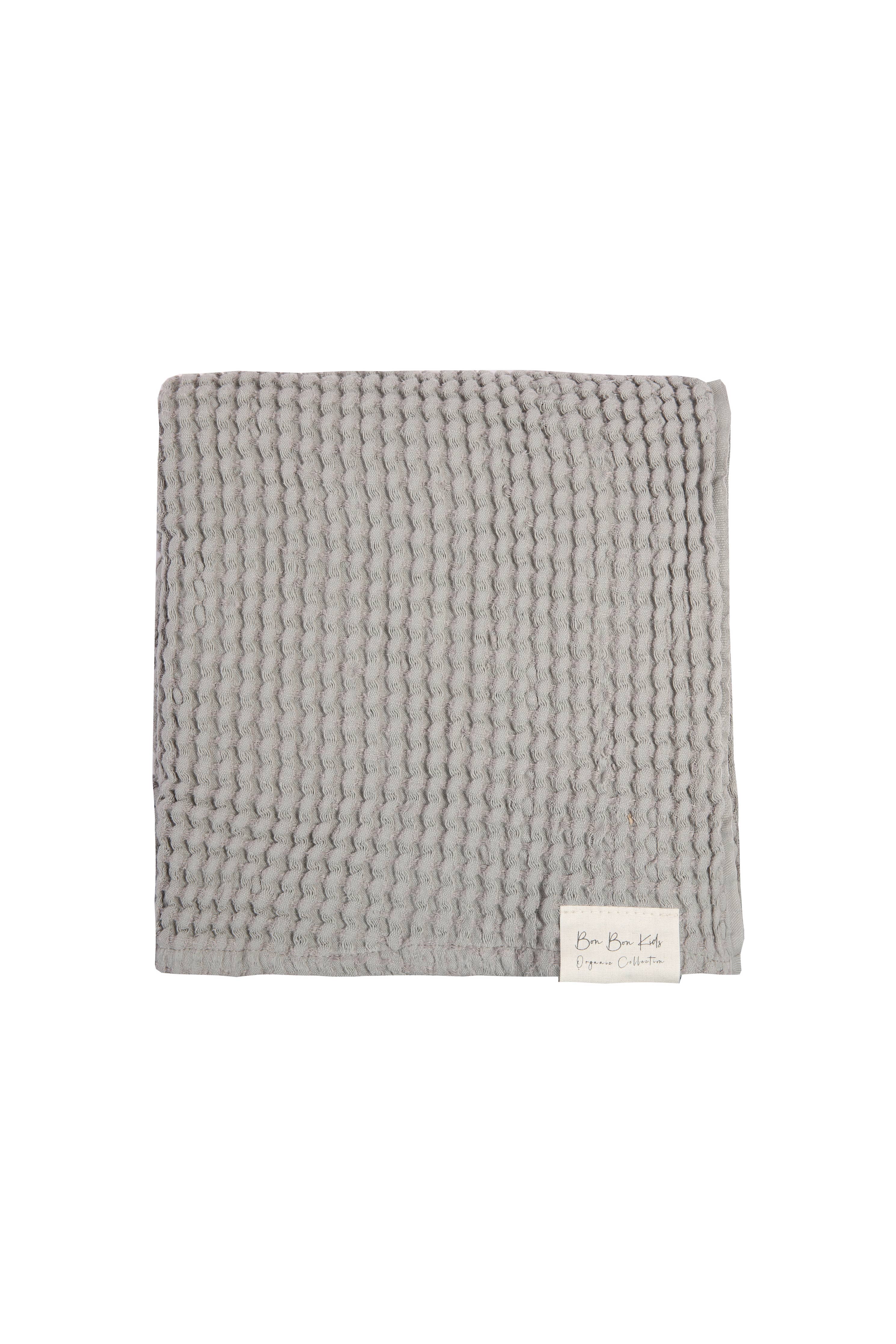 Boho Leinendecke grau