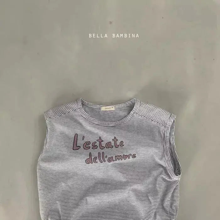 Sleeveless Tee-Baumwolltshirt-stripes navy-Kinder-Cozy Kidz