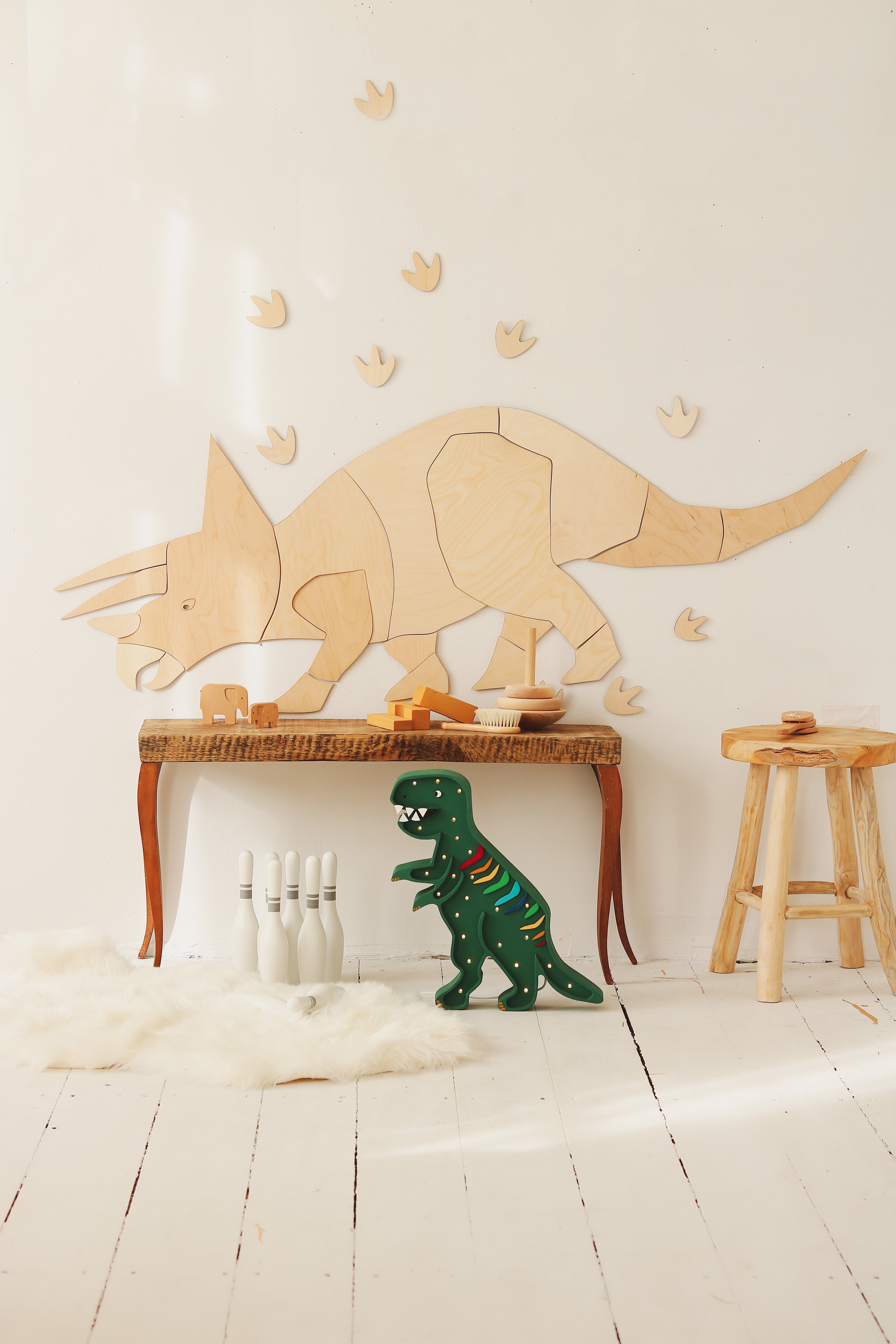 Little Lights - Dino T.Rex Lamp | Rainbow Green