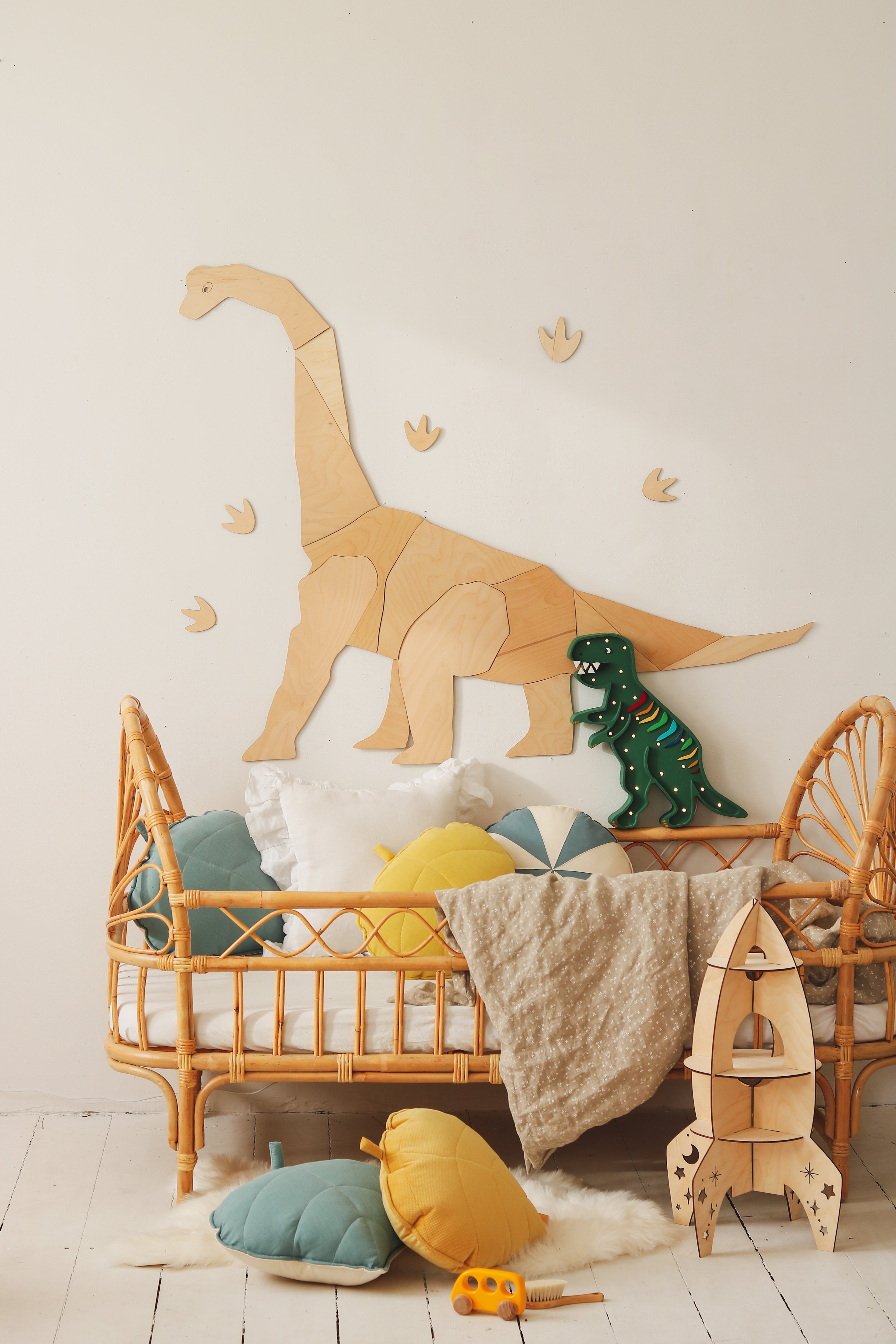 Little Lights - Dino T.Rex Lamp | Rainbow Green