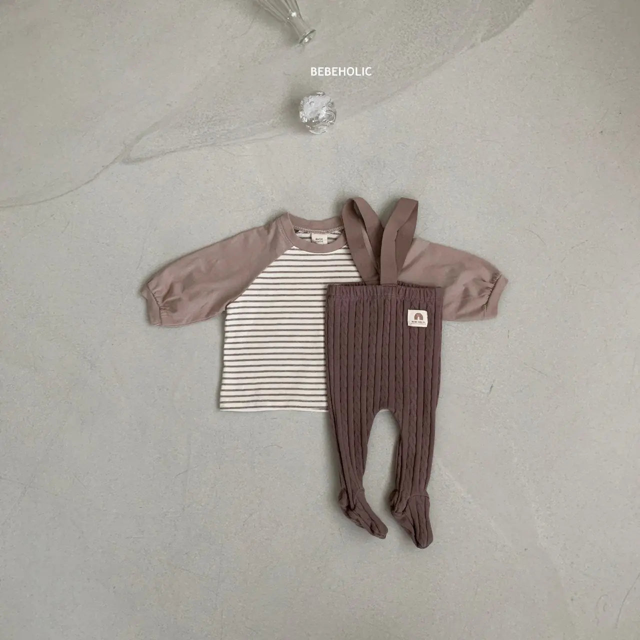 Jacquard Dungarees Leggings Bebe Holic