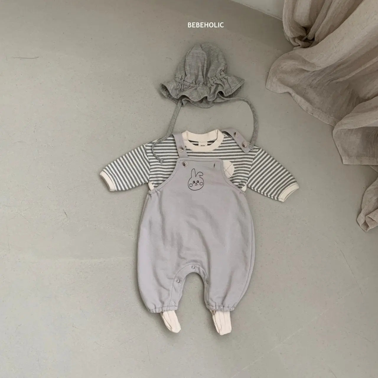 Rabbit Dungarees Bodysuit Bebe Holic
