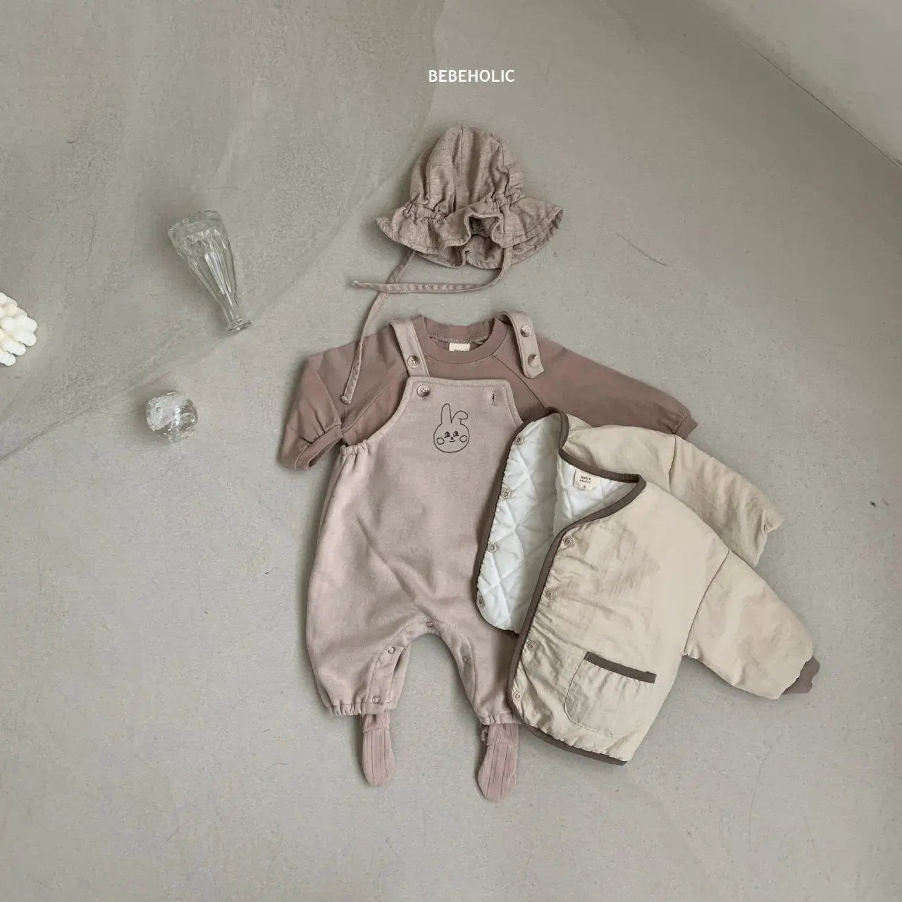 Rabbit Dungarees Bodysuit Bebe Holic