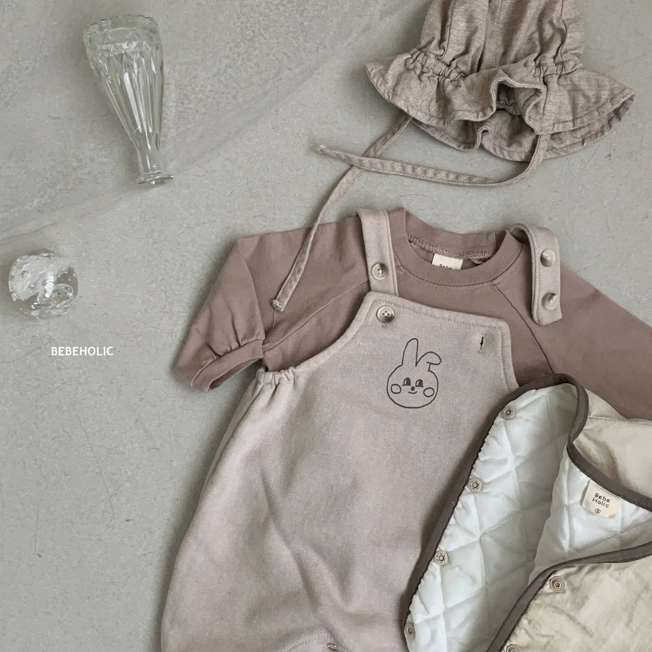 Rabbit Dungarees Bodysuit Bebe Holic