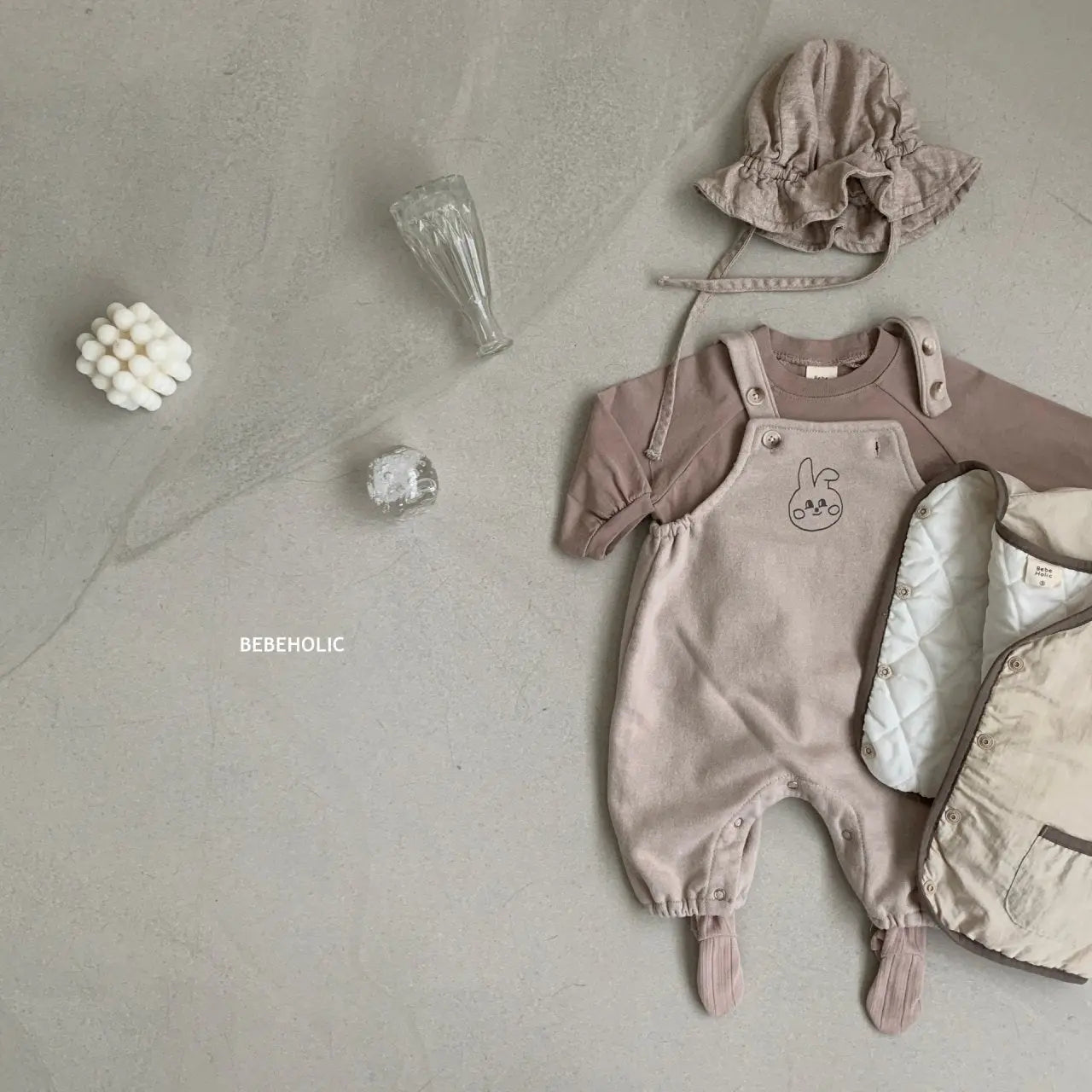 Rabbit Dungarees Bodysuit Bebe Holic