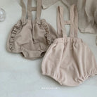 Waffle Frill Dungarees Bebe Holic