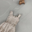 Yoru Check Dungarees Bodysuit Bebe Holic