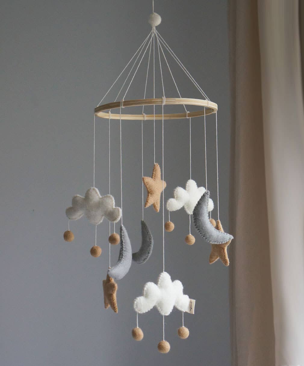 Gamcha - Handy, Stern/Mond/Wolke, Beige