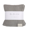 Couverture bohème en lin gris